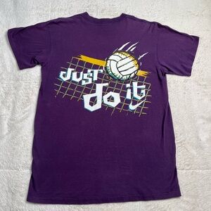 Vintage 90s Nike Volleyball Single Stitch Purple Graphic T Shirt Mens XL VTG USA
